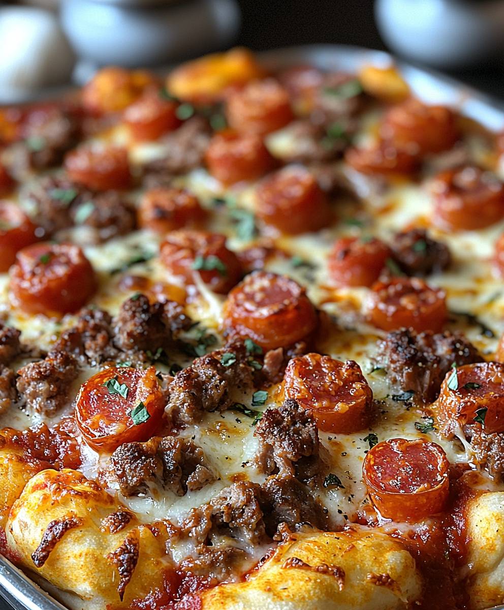 Meat Lovers Pizza Casserole