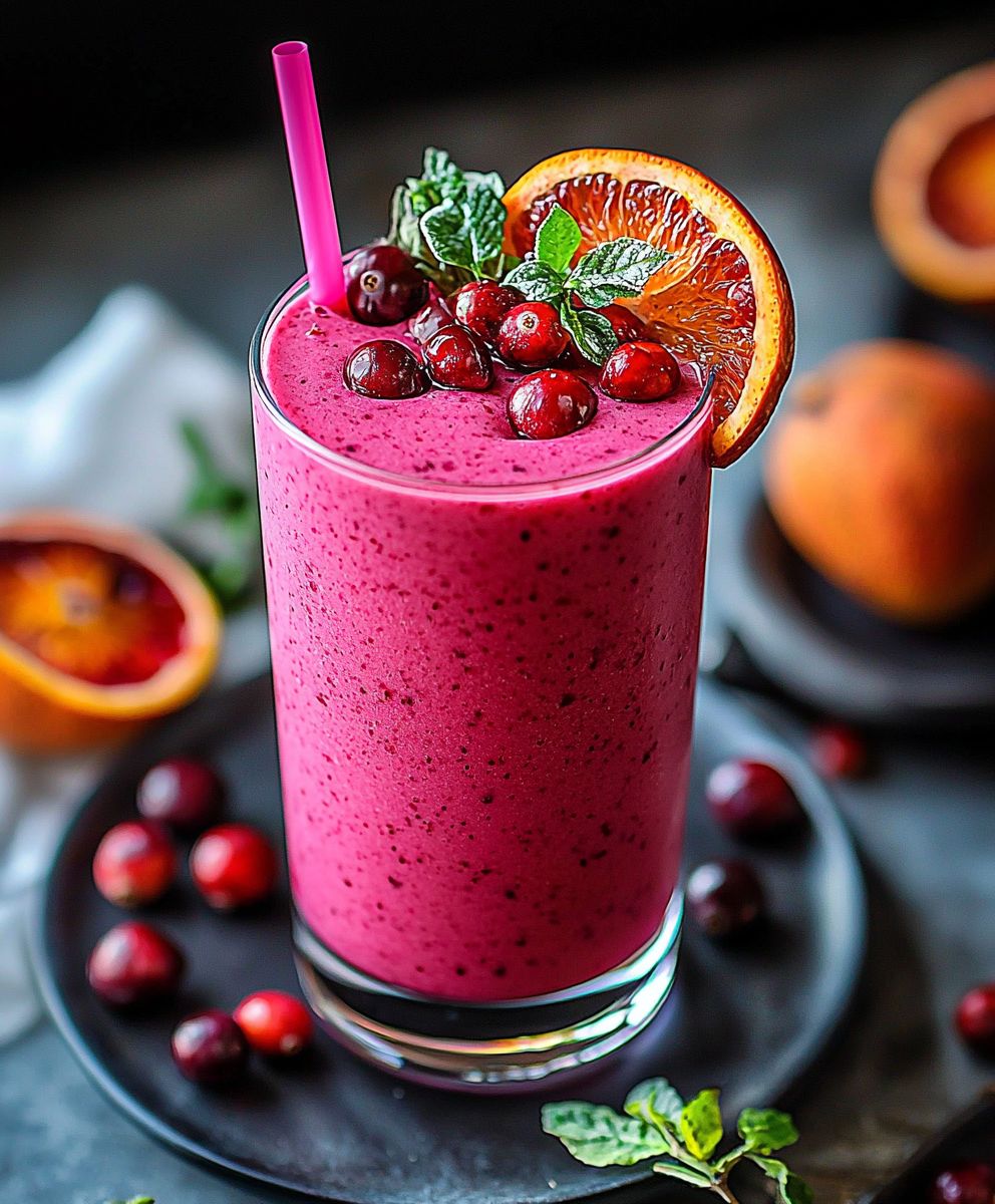 Cranberry Hibiscus Tea Smoothie