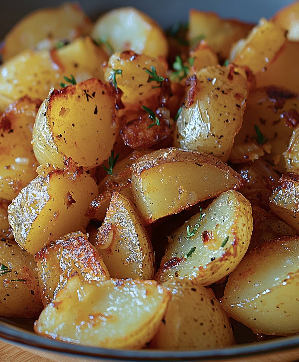 Oven Fried Potatoes Onions
