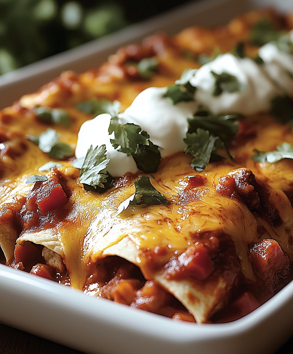 Lazy Chicken Enchiladas