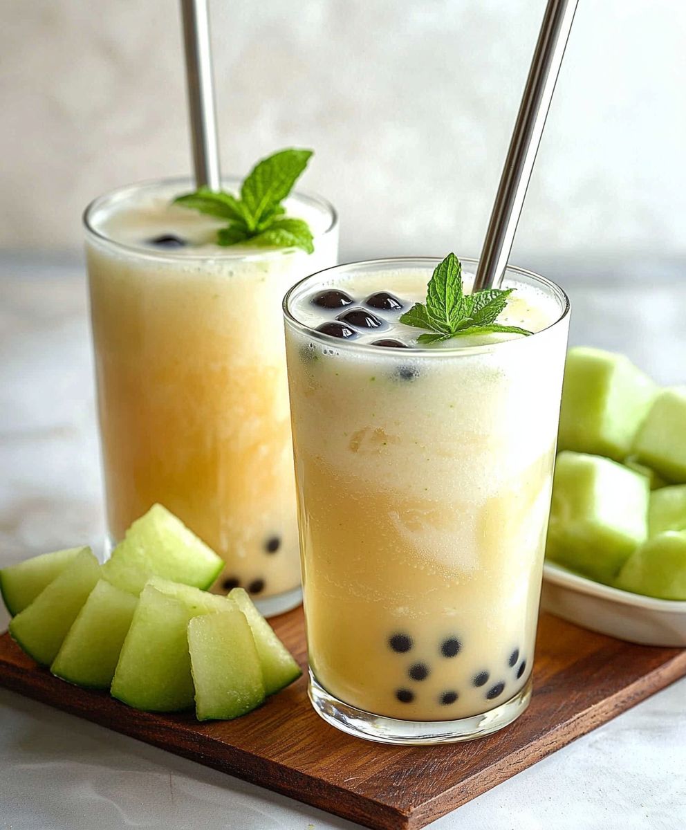 Honeydew Milk Tea Boba