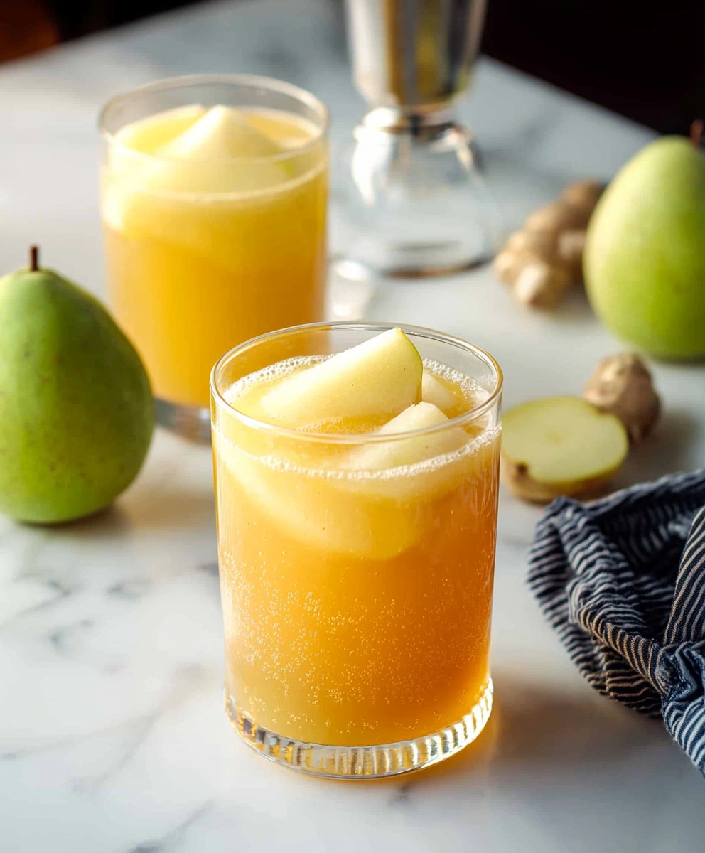 Pear juice apple ginger