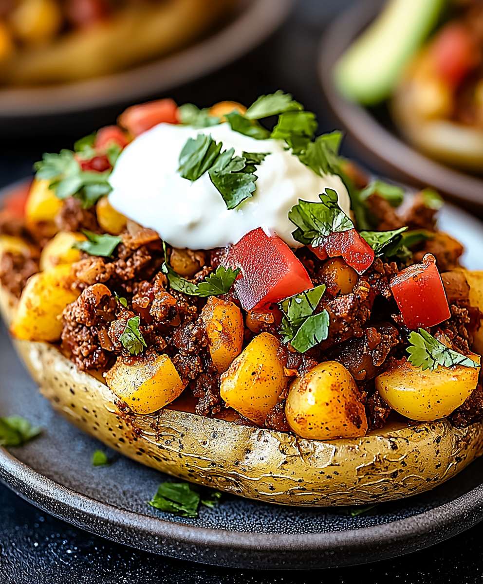 Taco stuffed potatoes