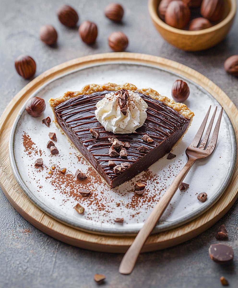 Chocolate Hazelnut Pudding Pie