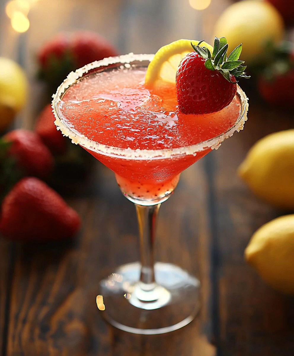 Strawberry Lemon Drop Martini