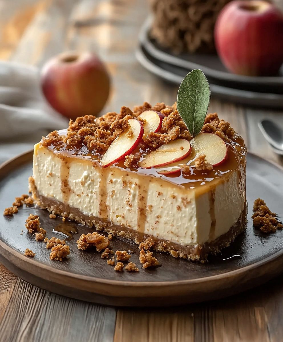 Apple Crisp Cheesecake