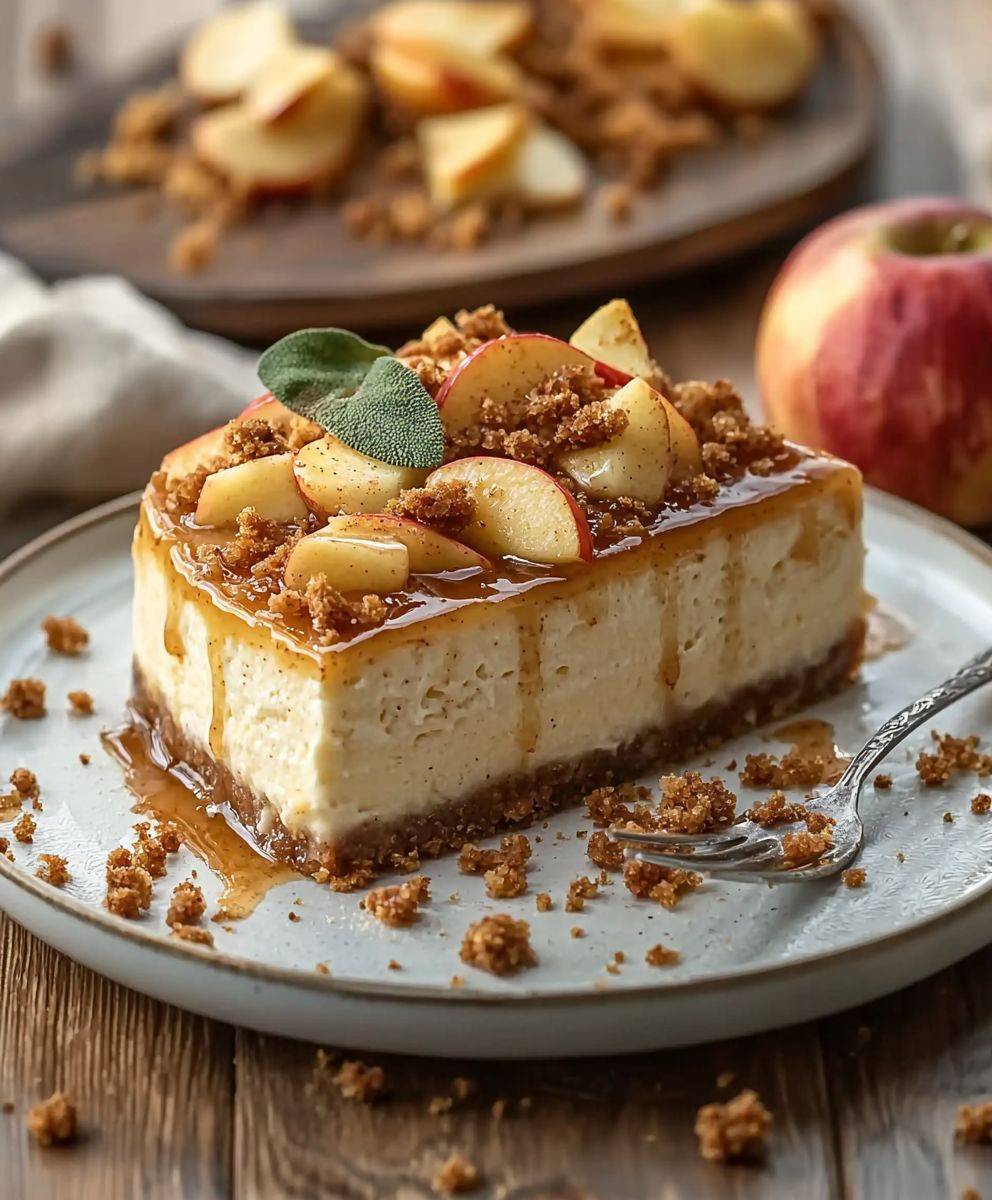 Apple Crisp Cheesecake