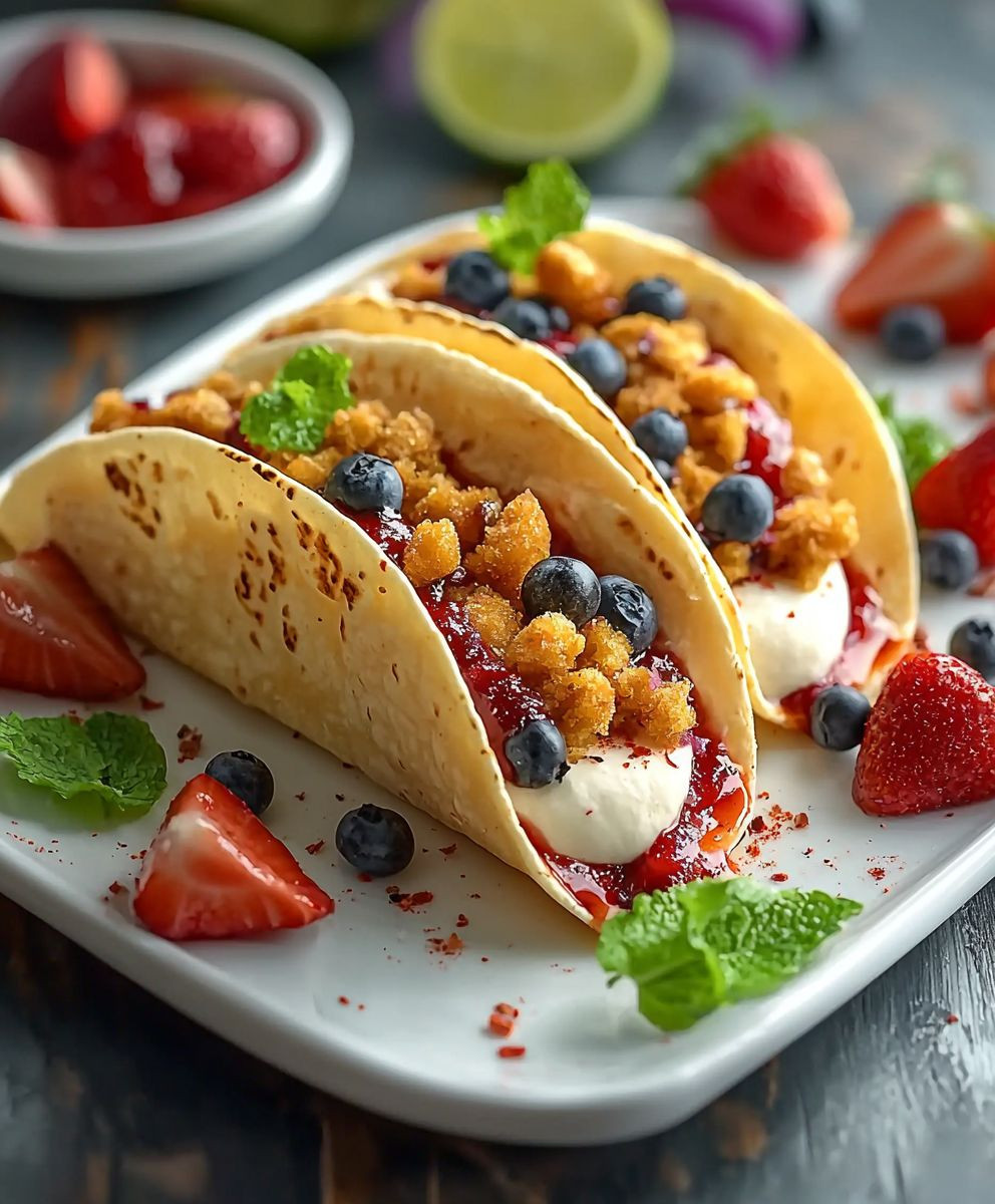 Cheesecake tacos
