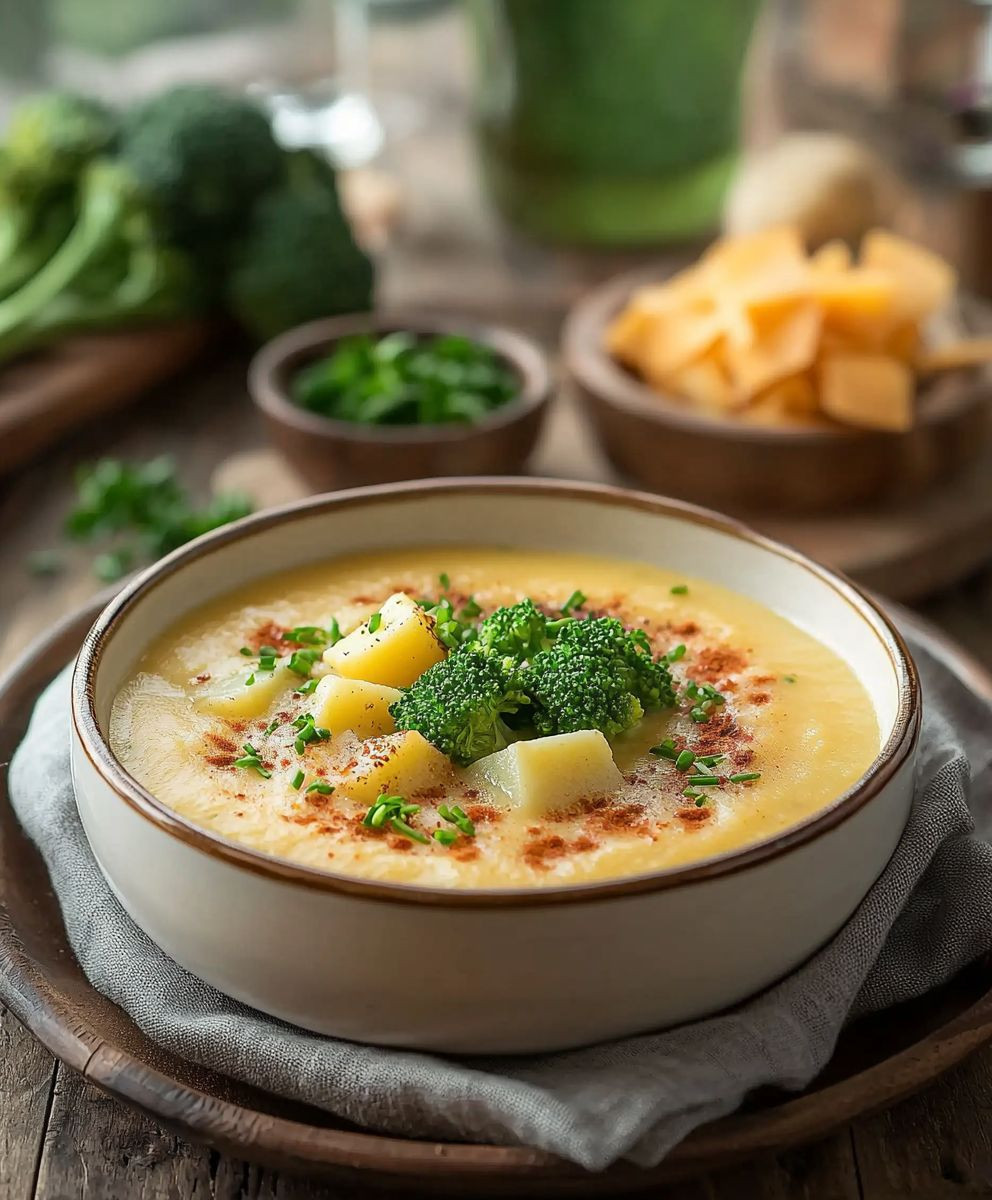 Cheddar Broccoli Potato Soup