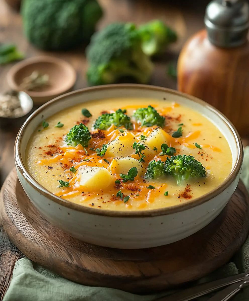 Cheddar Broccoli Potato Soup
