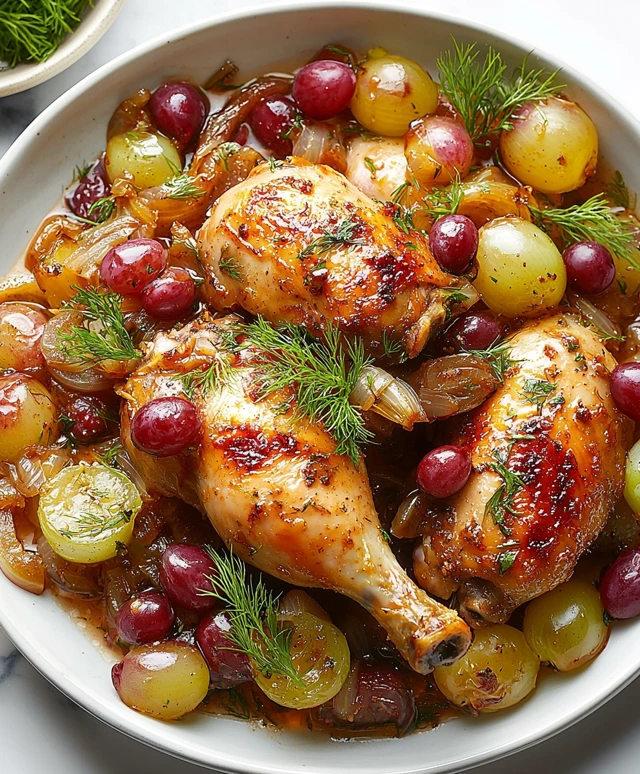 Braised Chicken Legs with Grapes