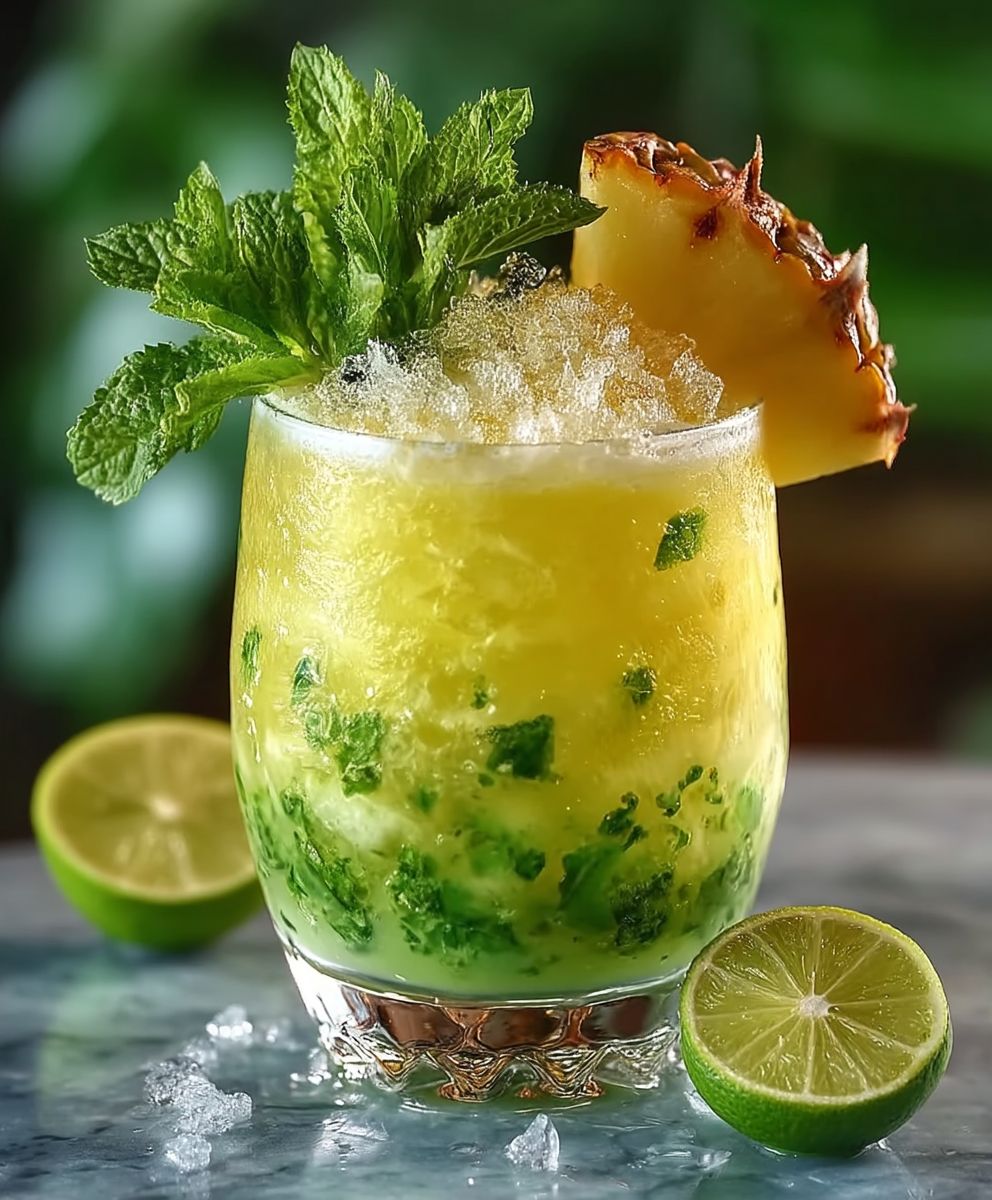 Minty Pineapple Cooler
