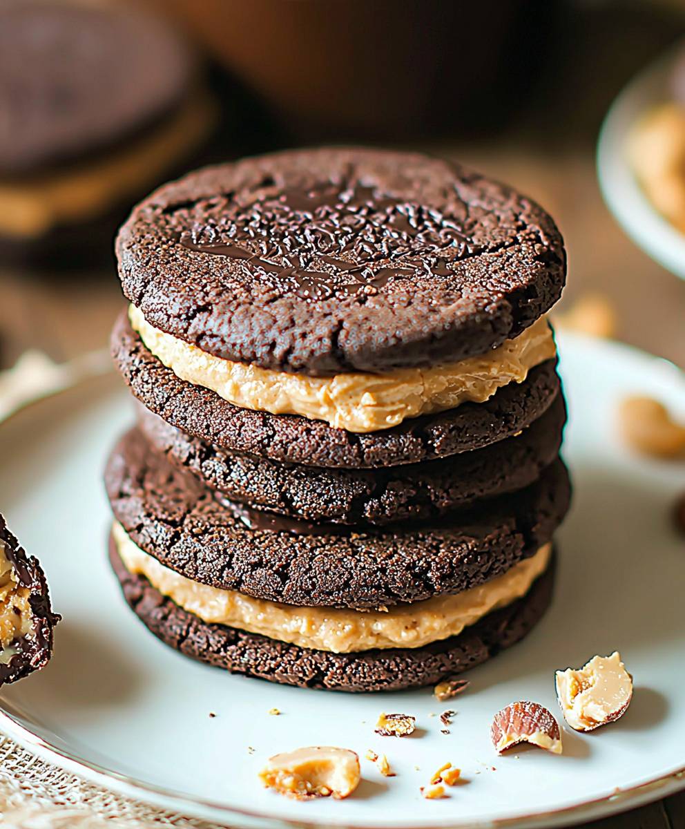 Chocolate peanut butter cookies