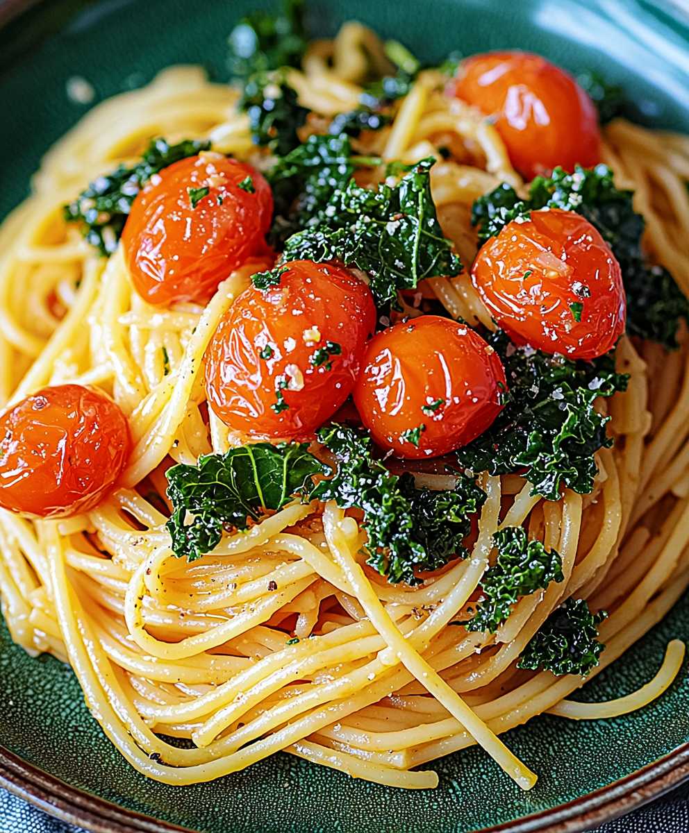 Kale tomato pasta