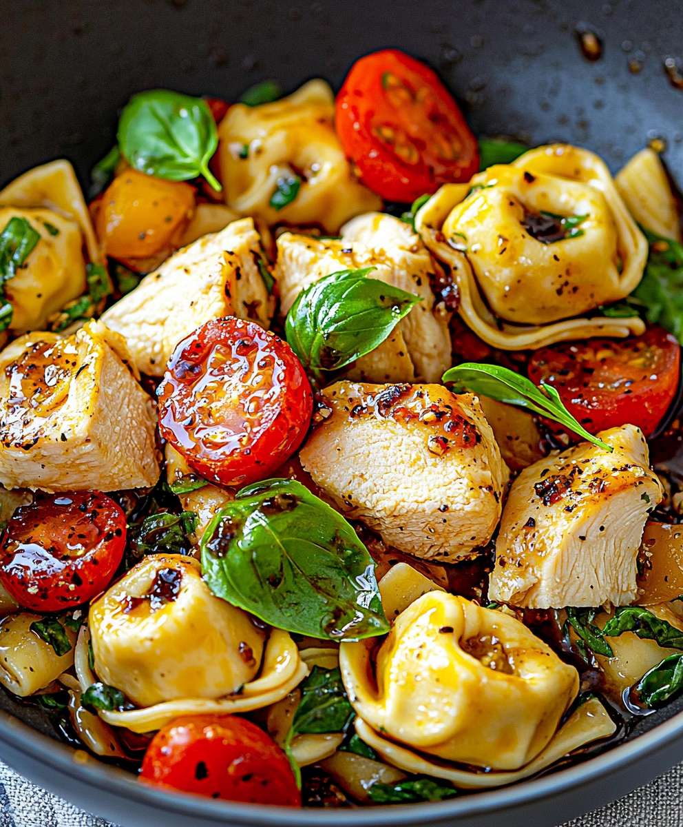 Balsamic Chicken Tortellini Salad