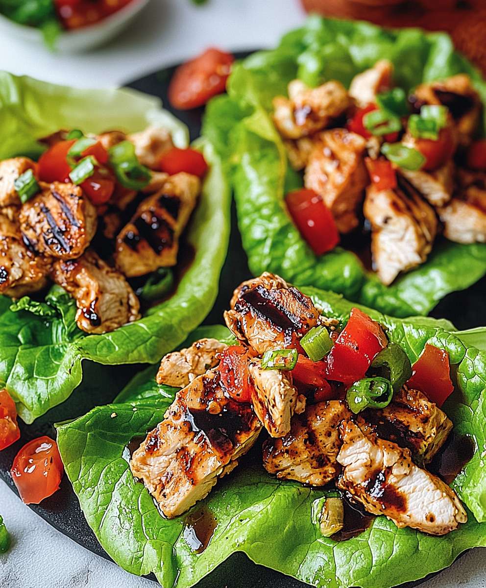 Balsamic Chicken Lettuce Wraps