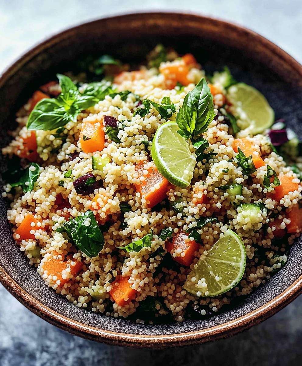 Couscous salad lime basil