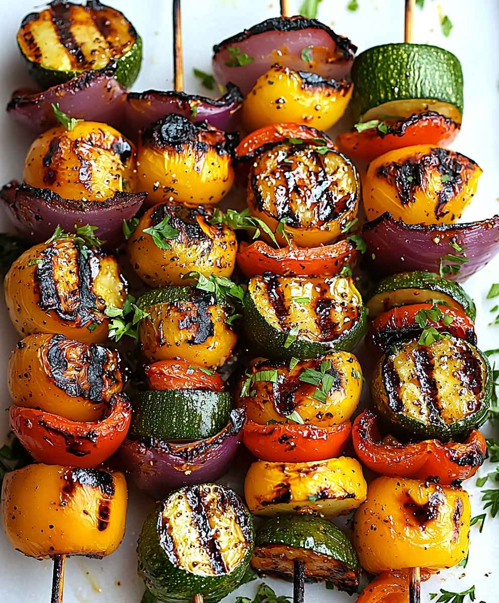 Grilled veggie skewers