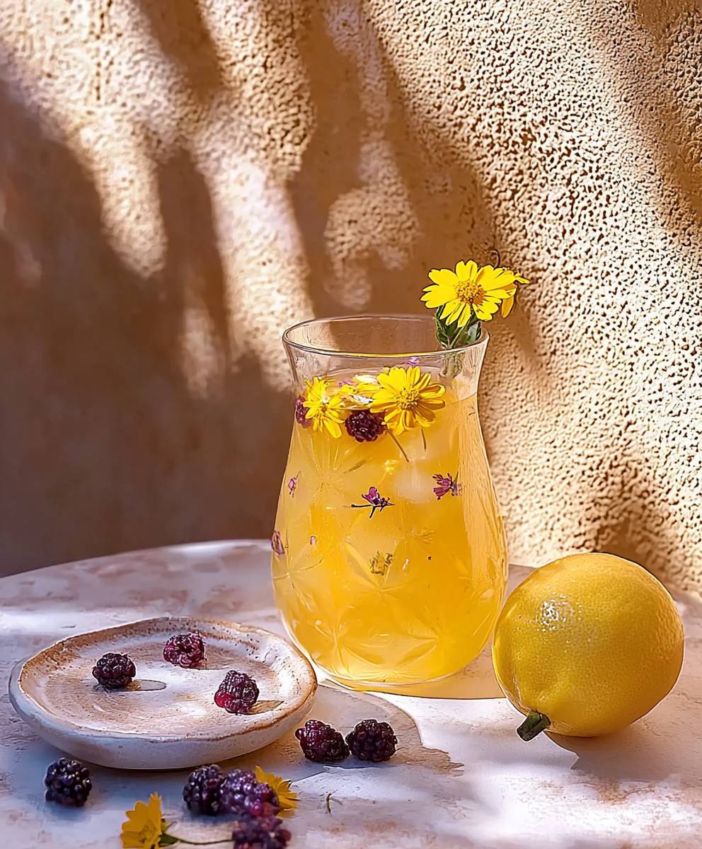 Wild flower berry lemonade
