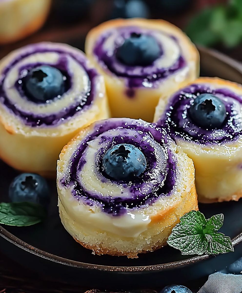 Blueberry cheesecake rolls