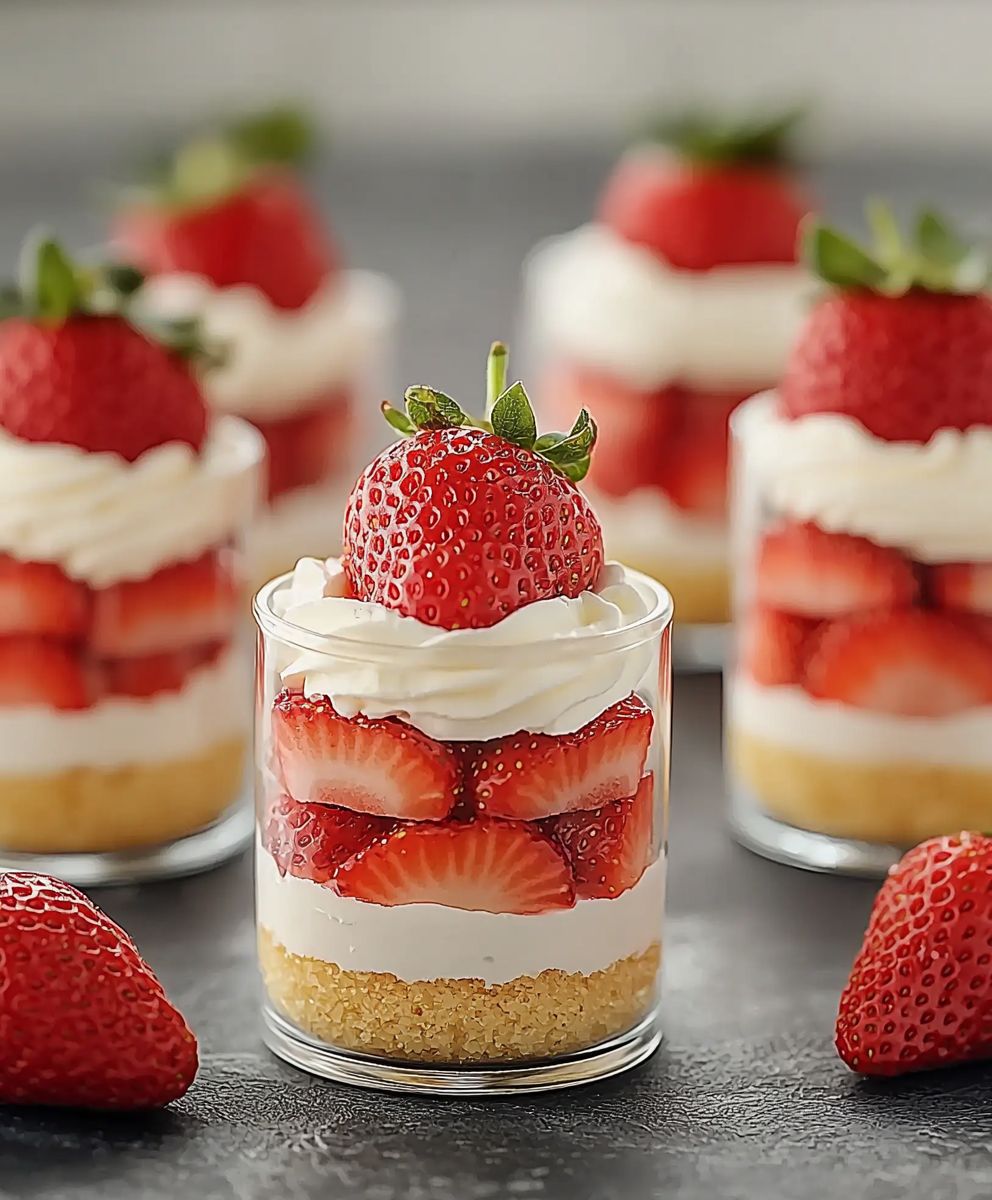 Strawberry mini desserts