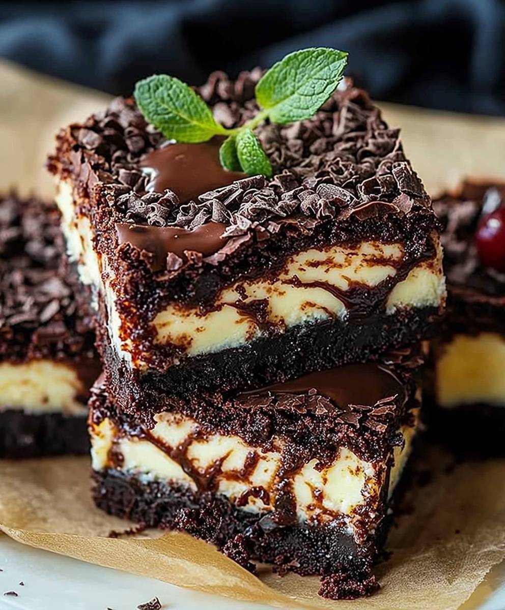 Chocolate cheesecake brownies