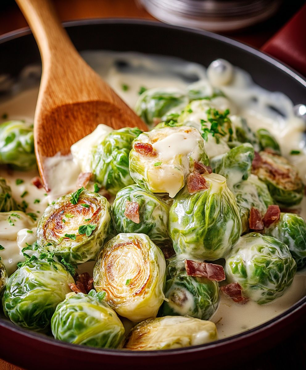 Brussels sprouts Alfredo