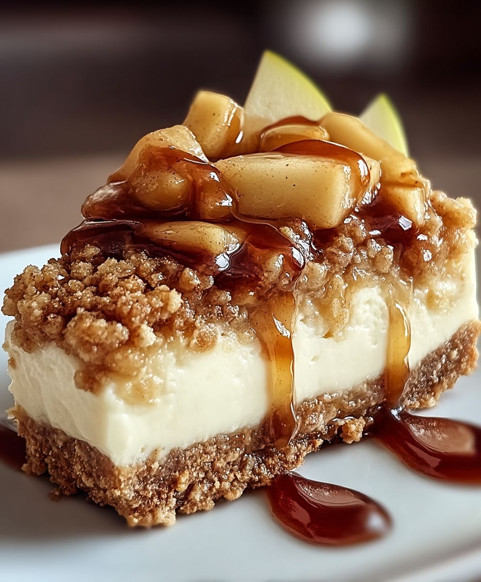 Apple crispy cheesecake