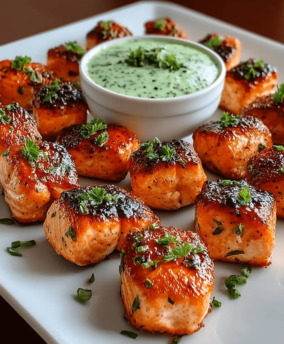 Crispy salmon bites