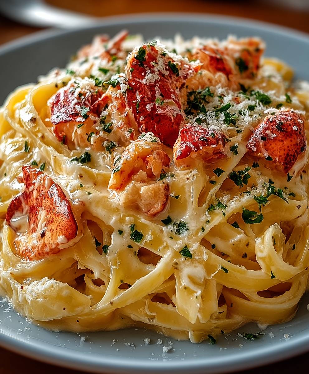 Lobster pasta creamy