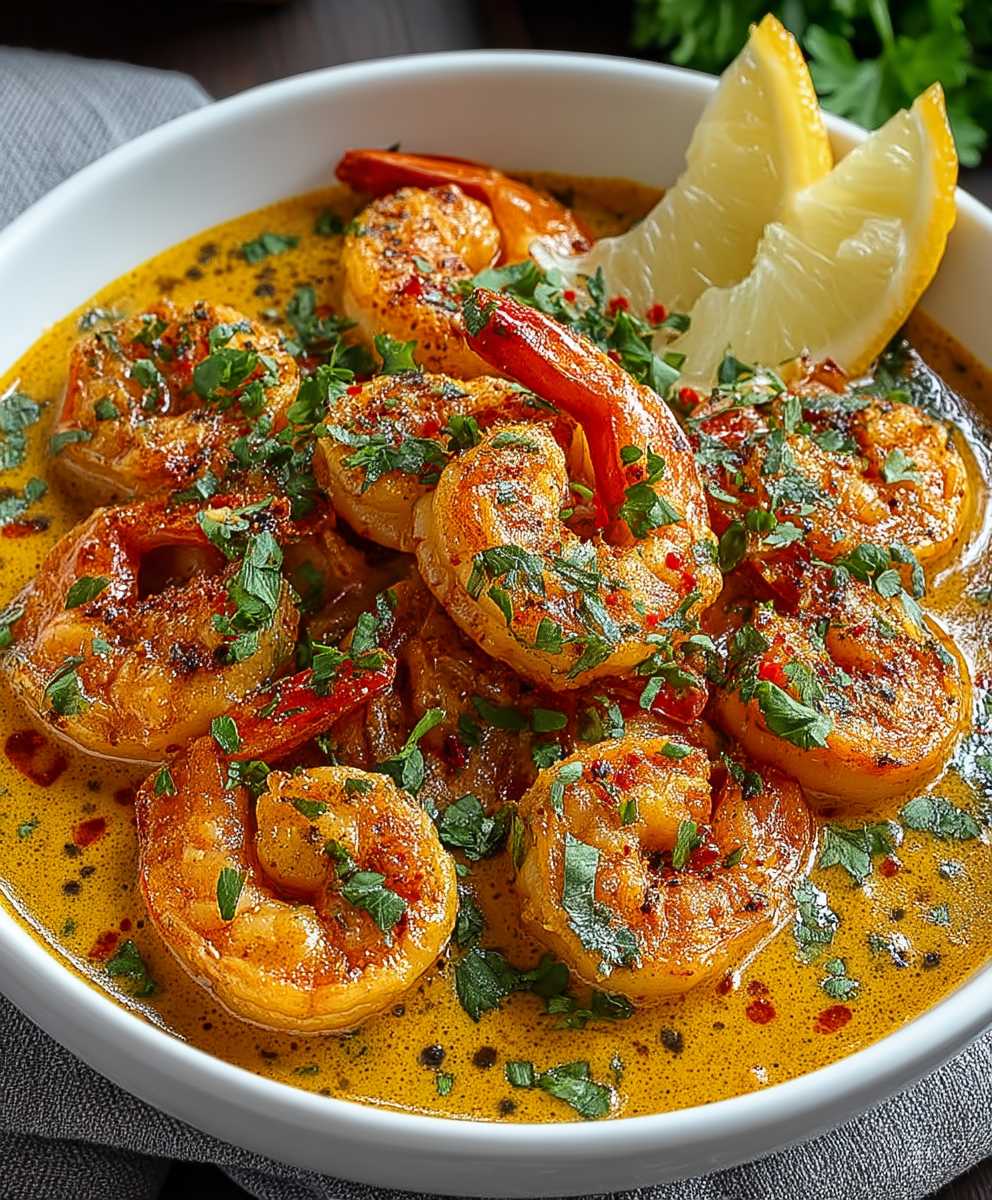 Coconut curry prawns