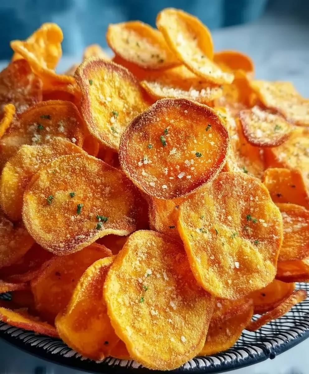 Air fryer sweet potato chips