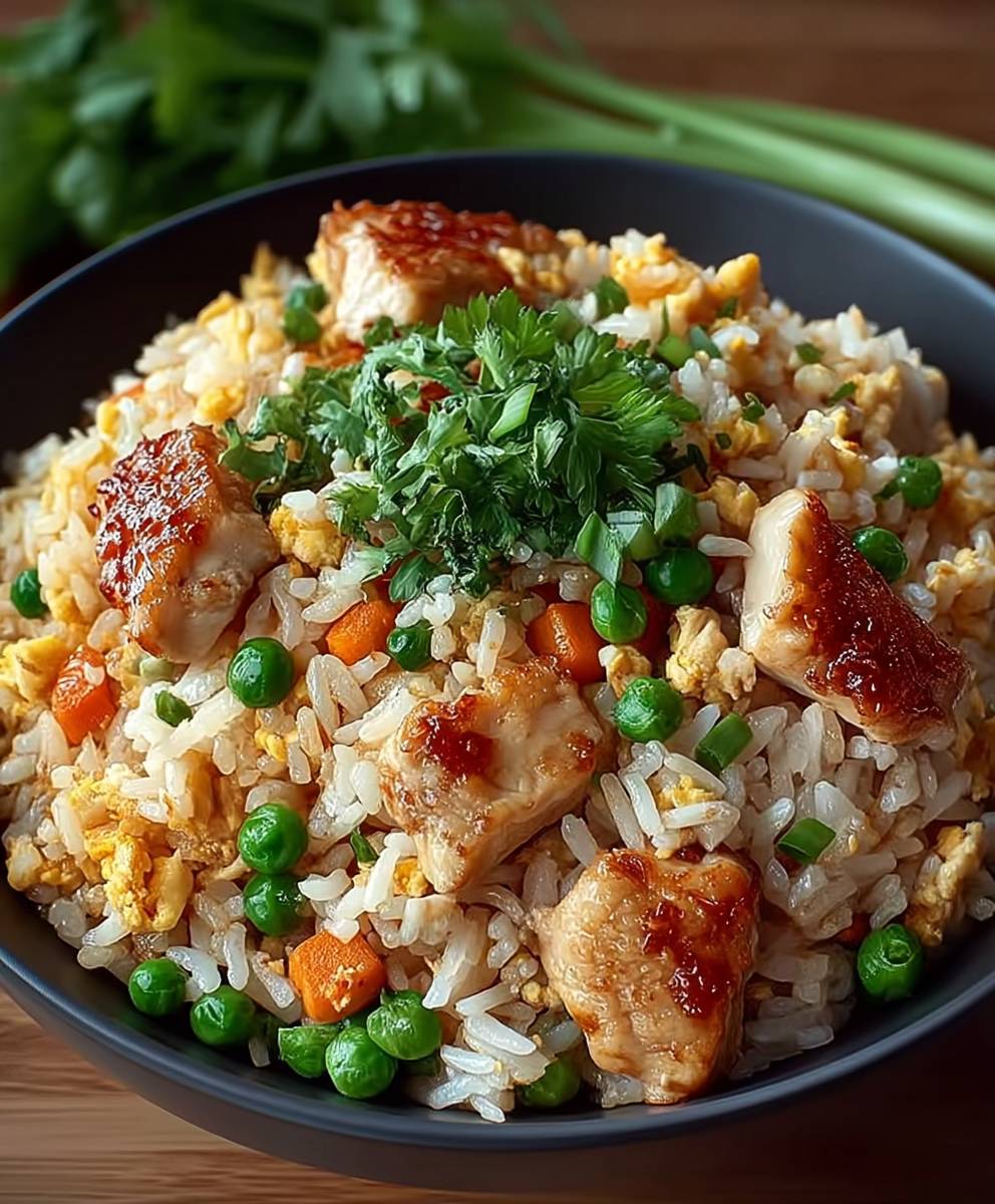 Garlic Chicken Fried Rice