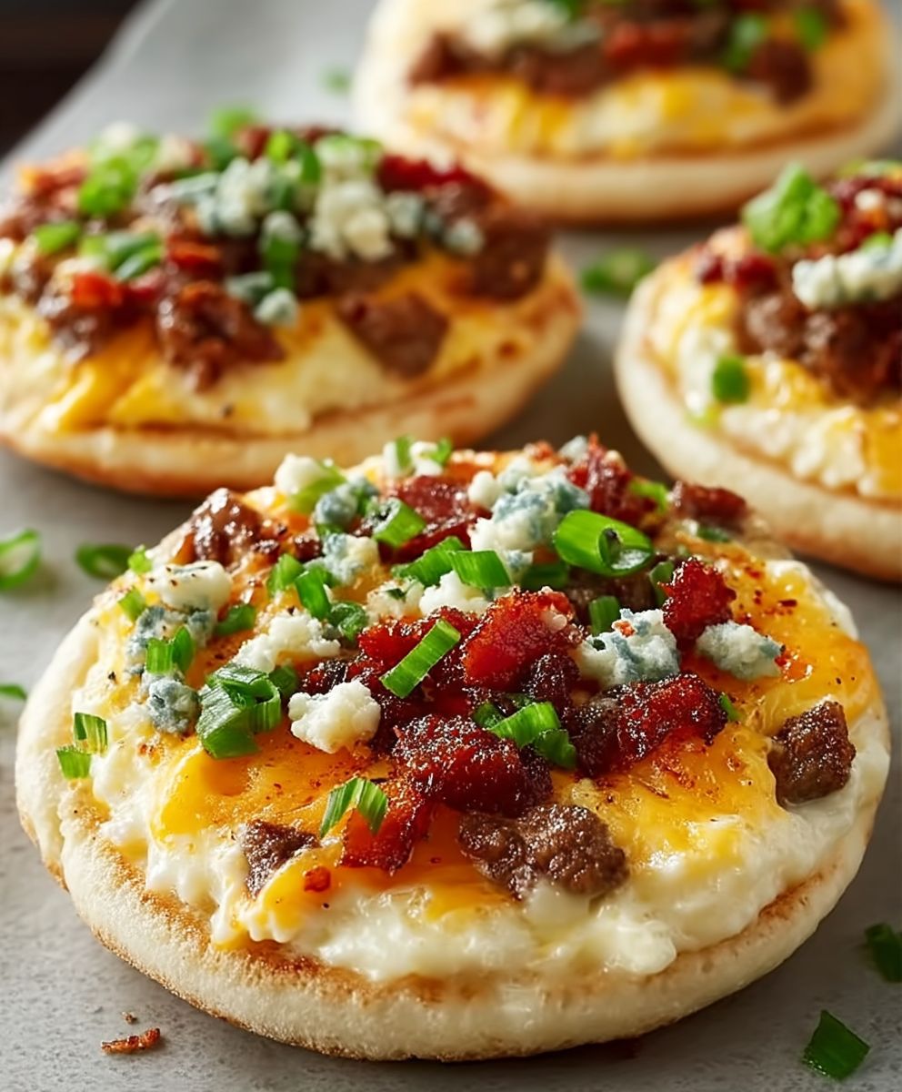 English muffin breakfast pizza