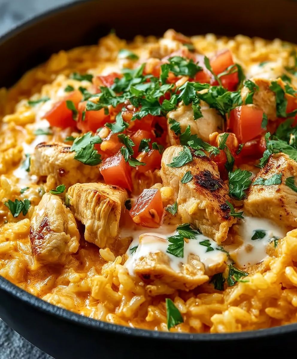 Queso Chicken and Rice