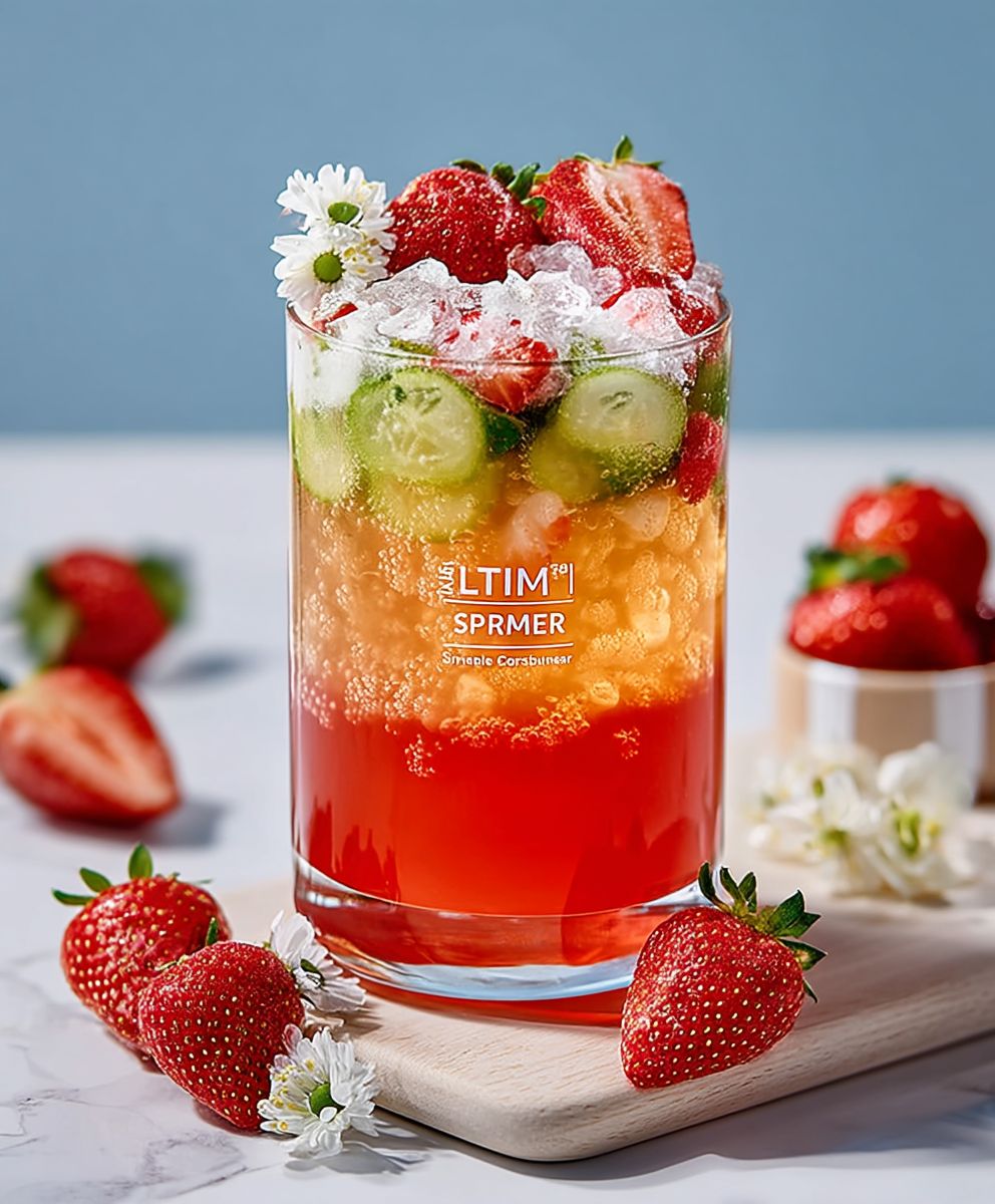 Strawberry springtime sipper