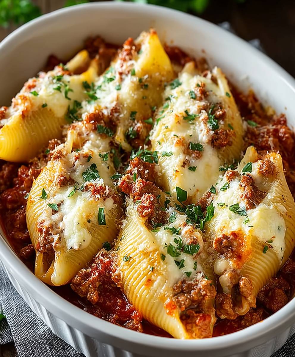 Beef Stuffed Shells Pasta