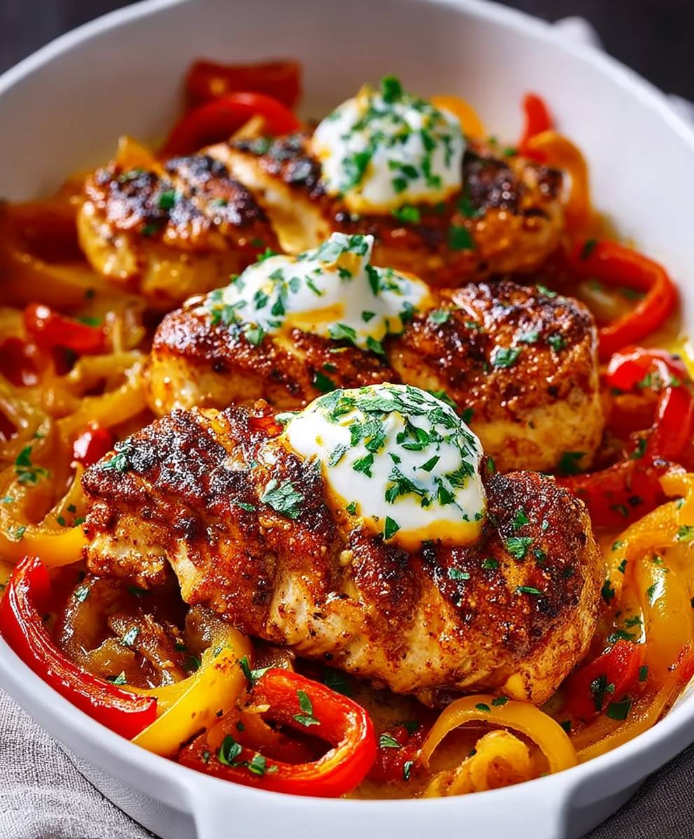 Cajun chicken sweet peppers