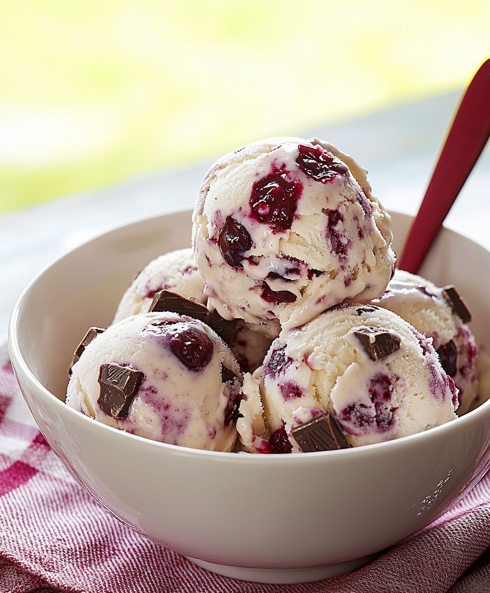 Cherry Chocolate Chunk Ice Cream