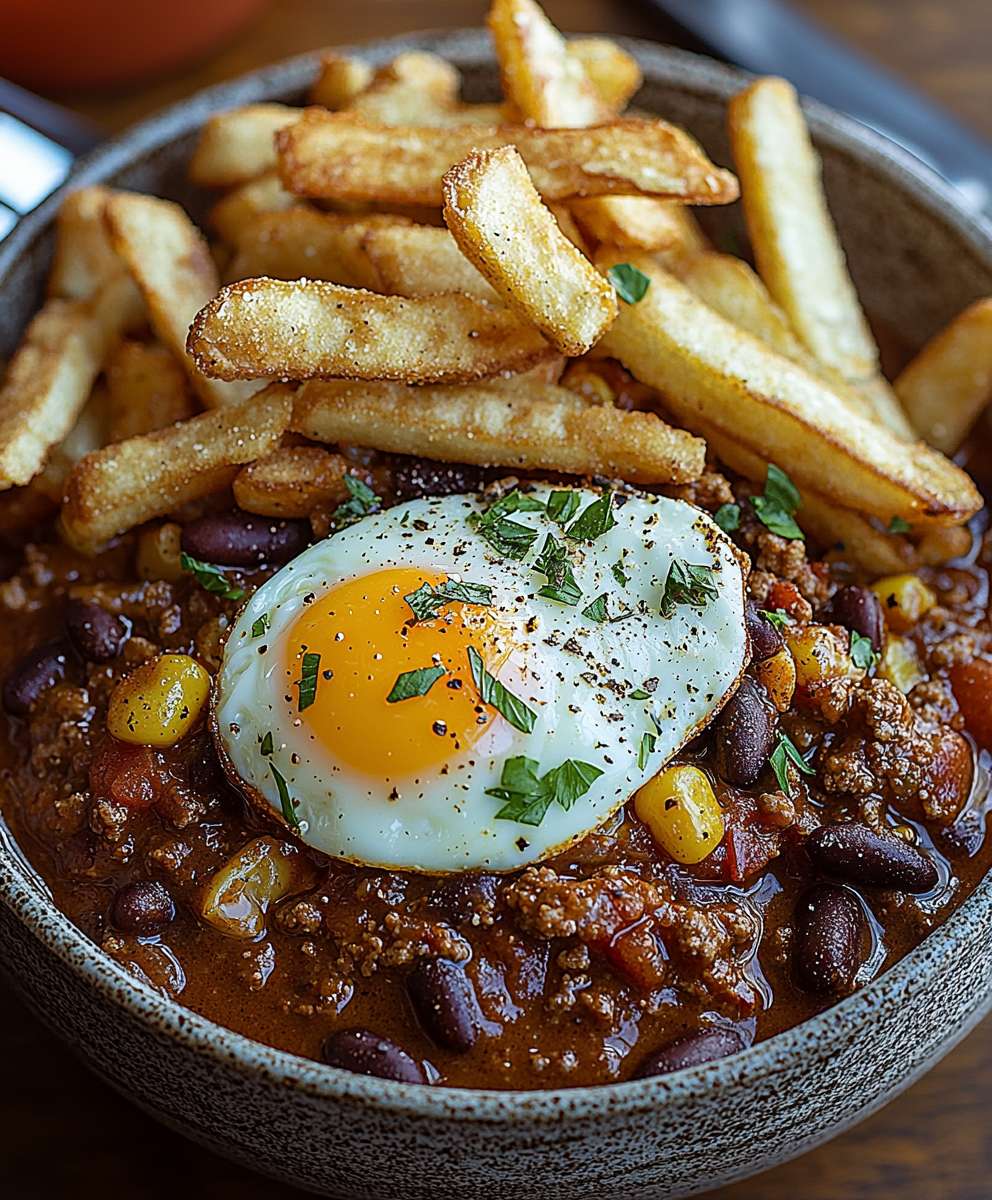 Breakfast chili eggs