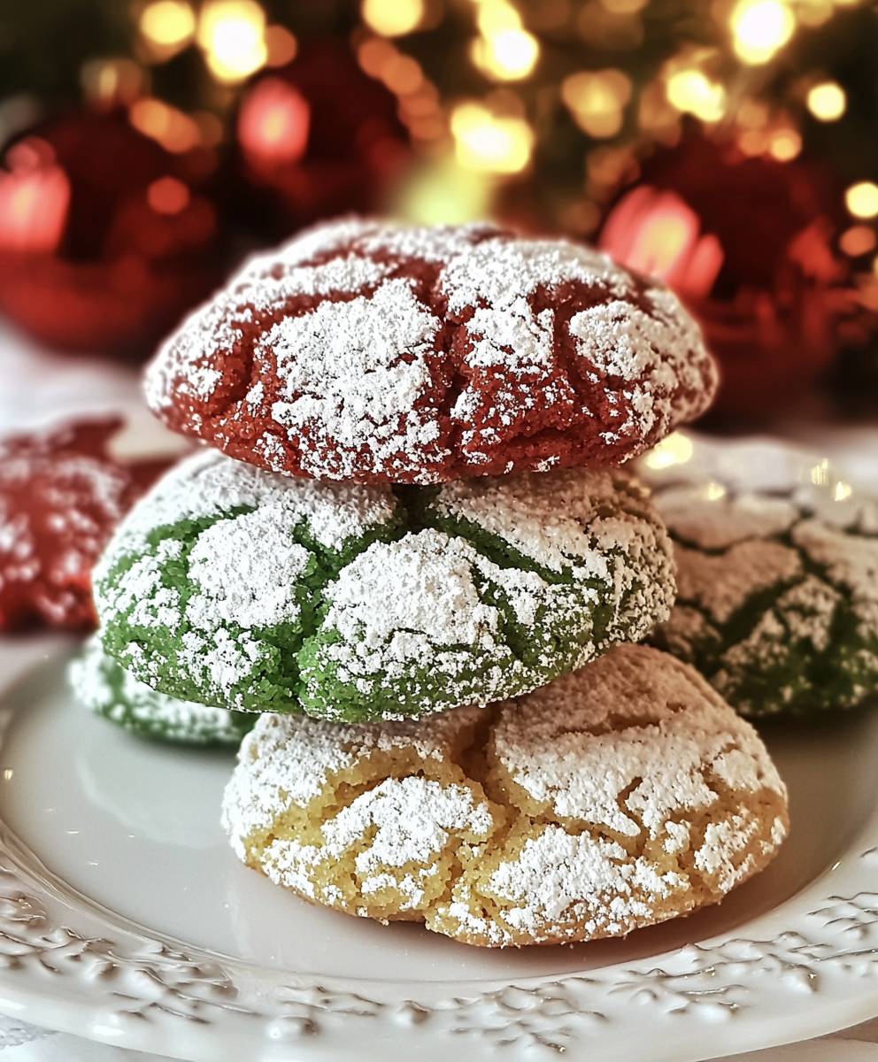 Christmas Crinkle Cookies