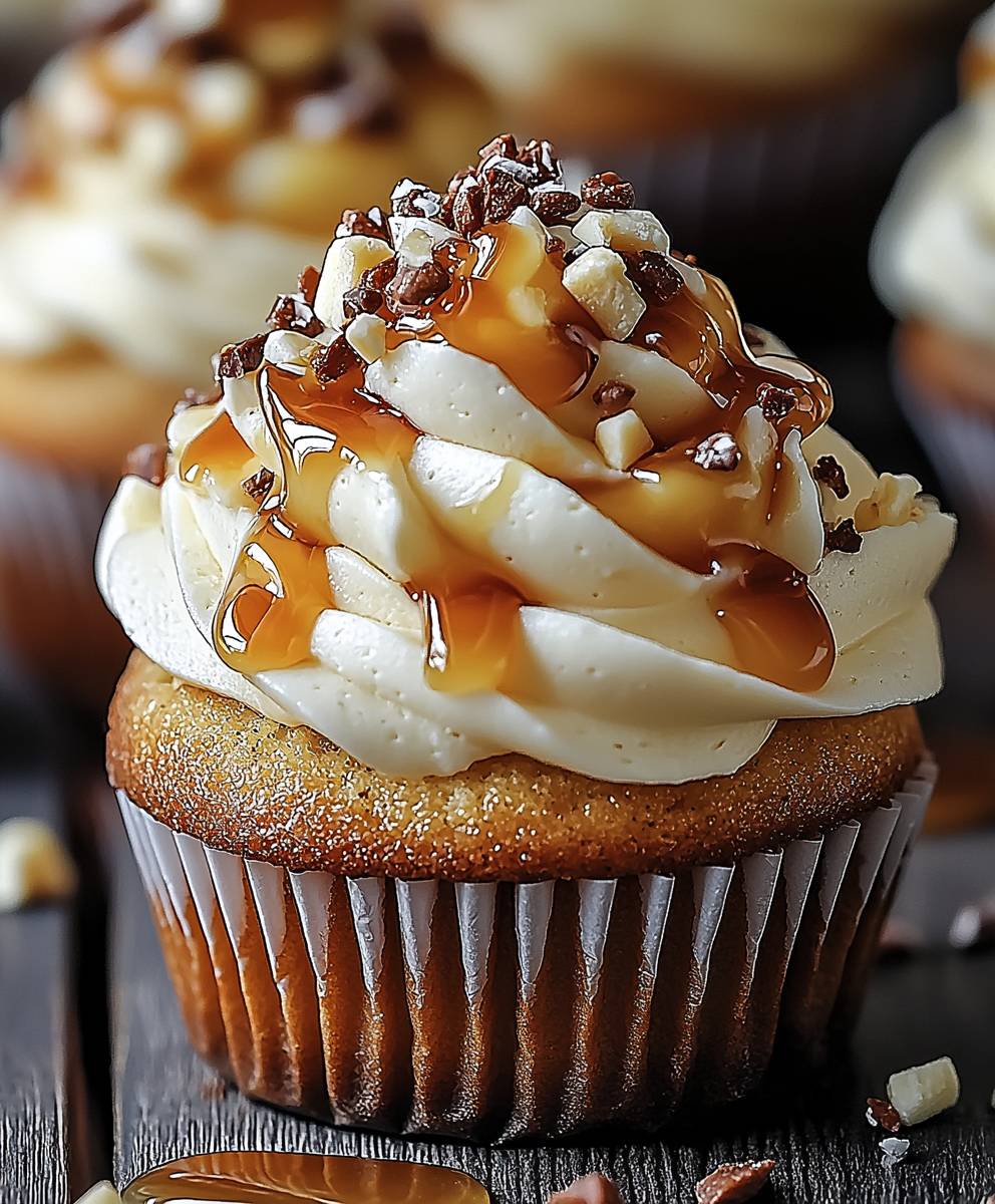Salted Caramel Cream Cheese Cupcakes