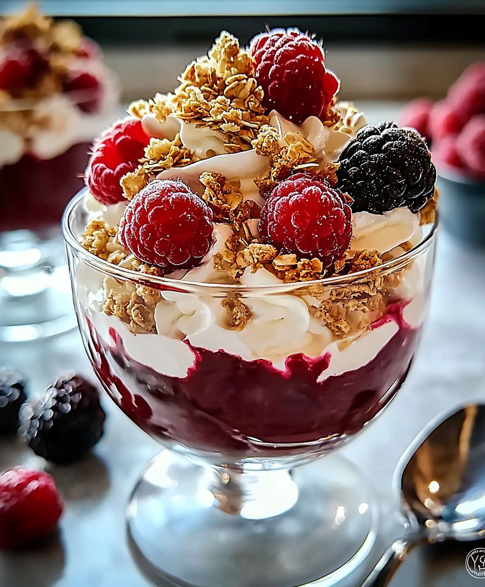 Greek yogurt berry parfait