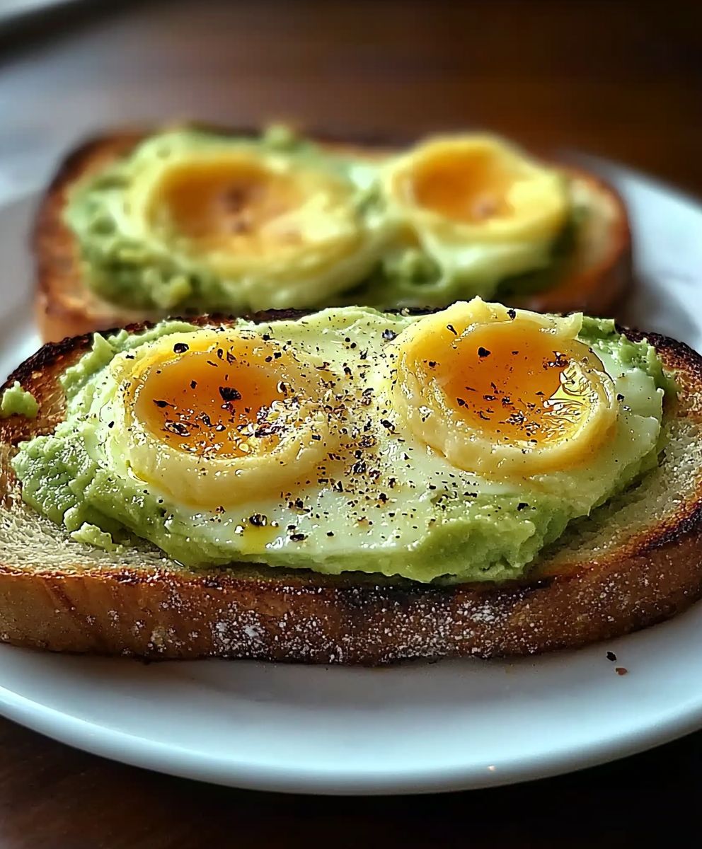 Avocado toast with eggs
