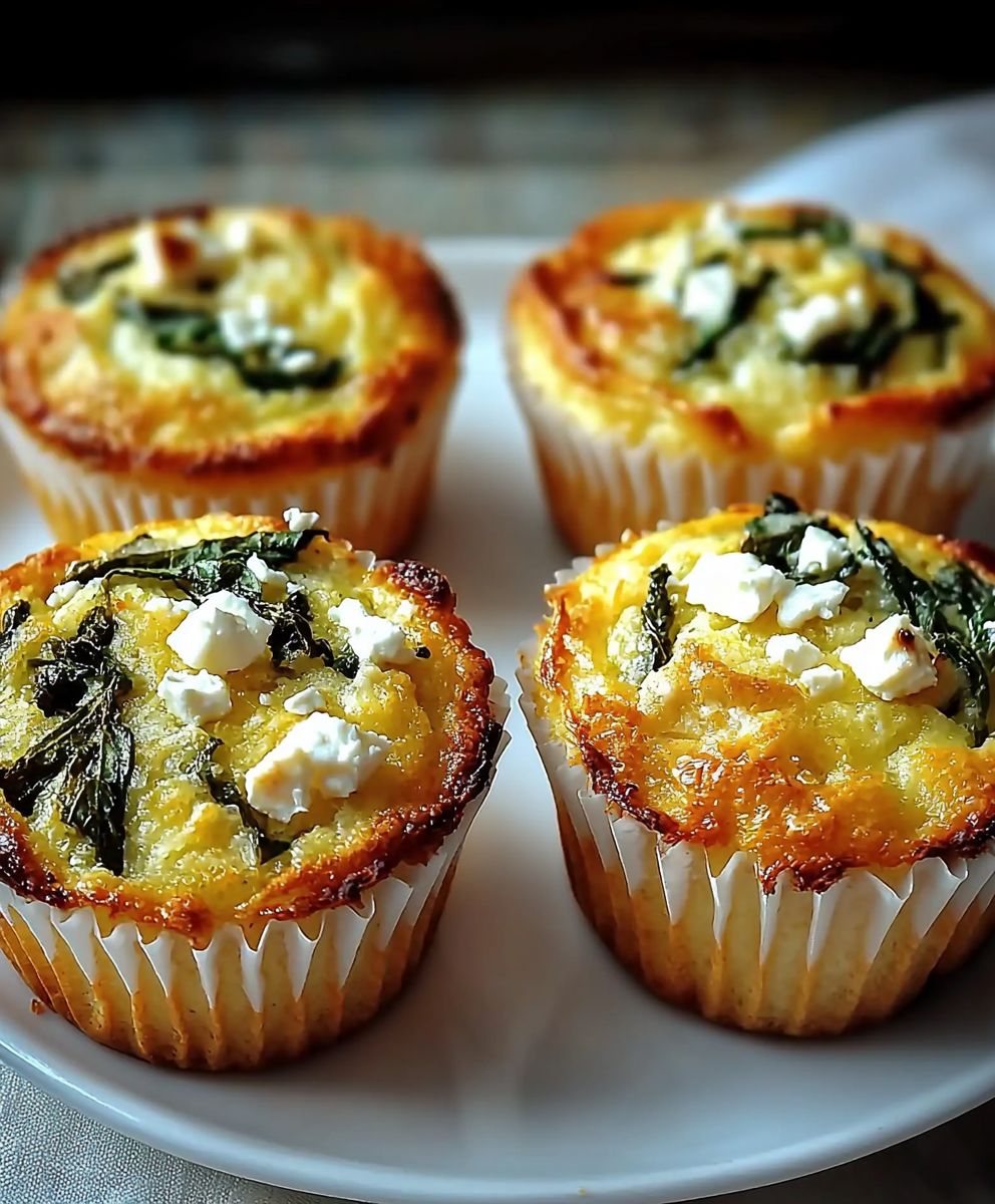 Healthy Spinach Feta Egg Muffins