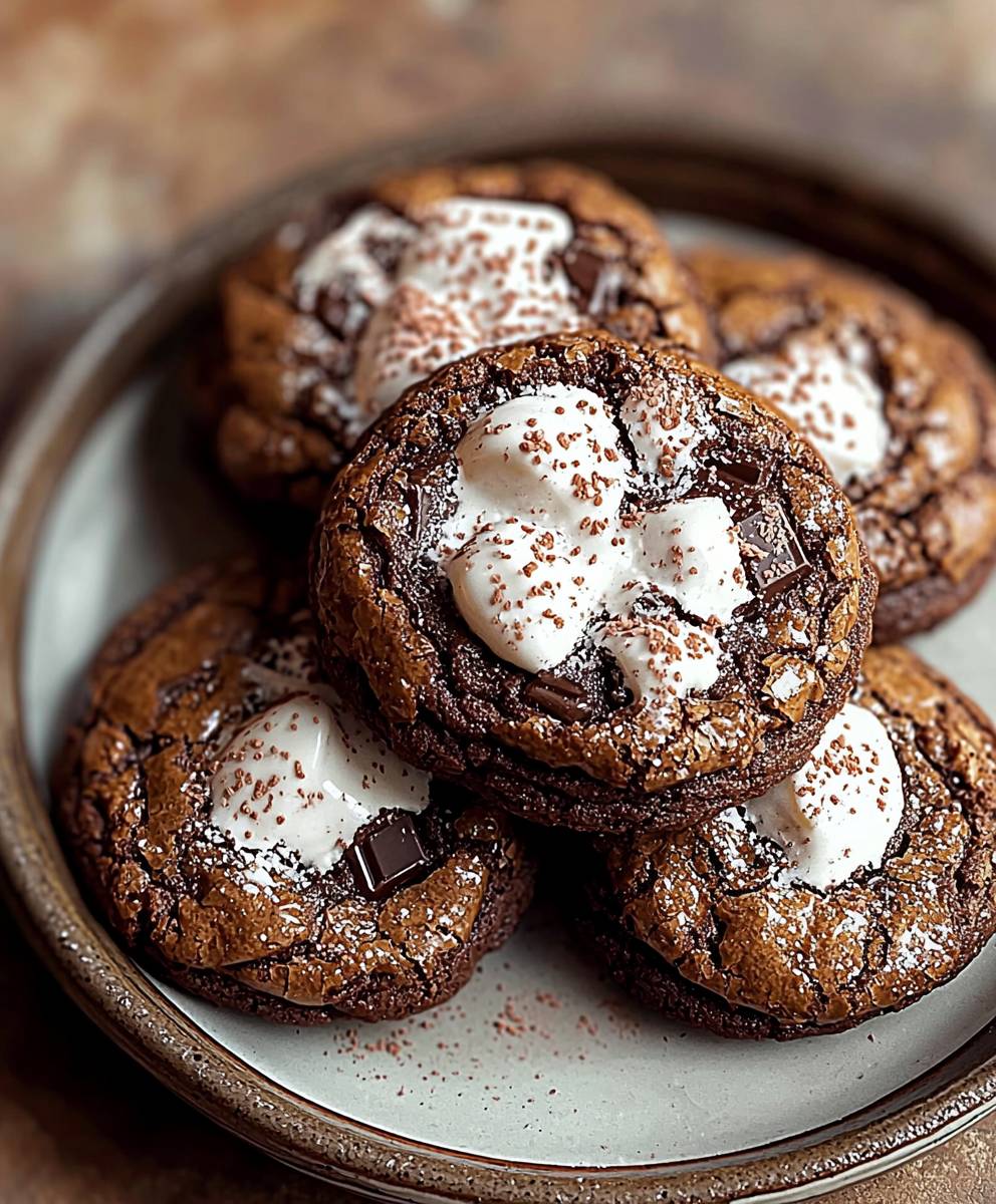 Hot Chocolate Brownie Cookies