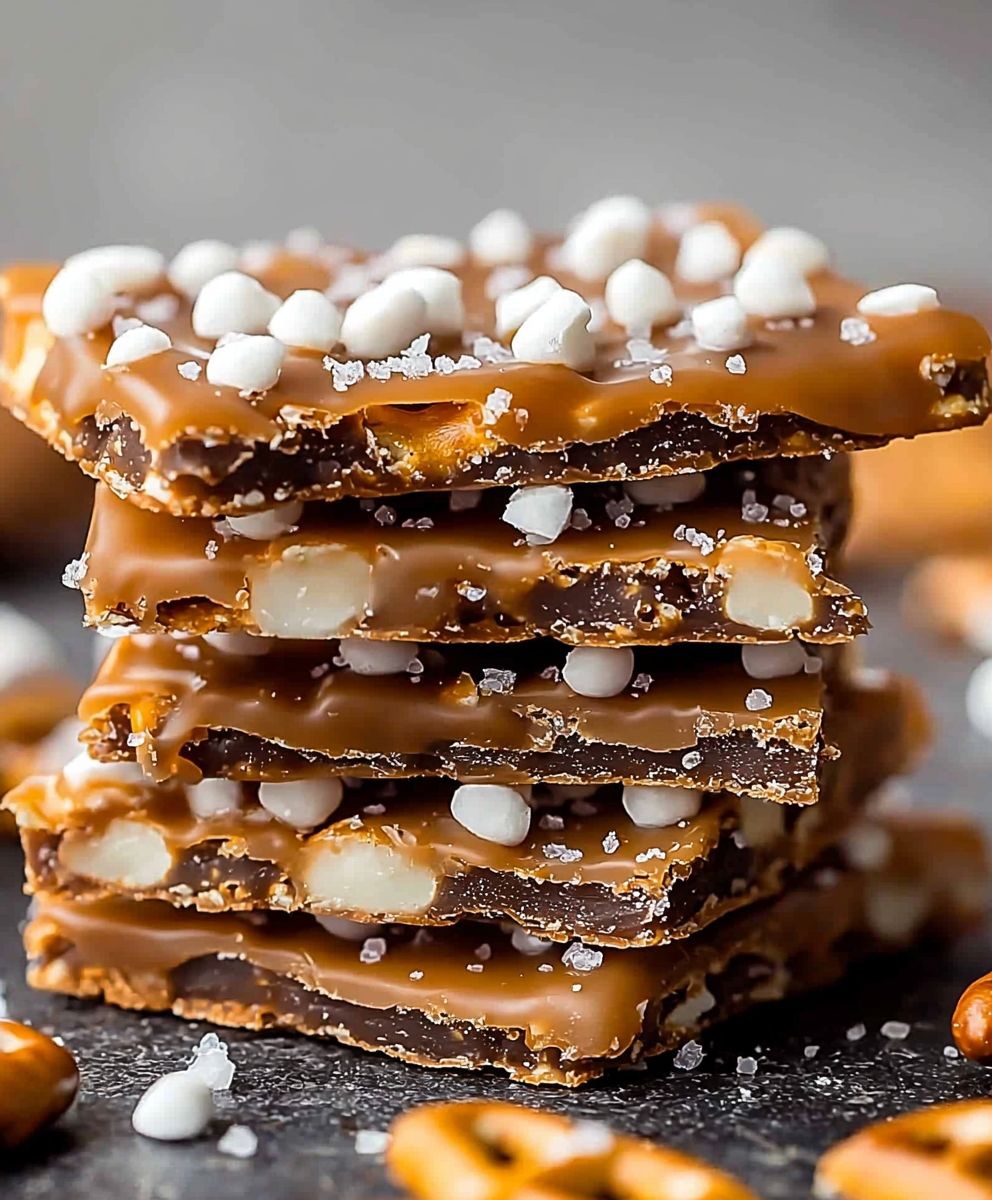 Salted Caramel Pretzel Bark