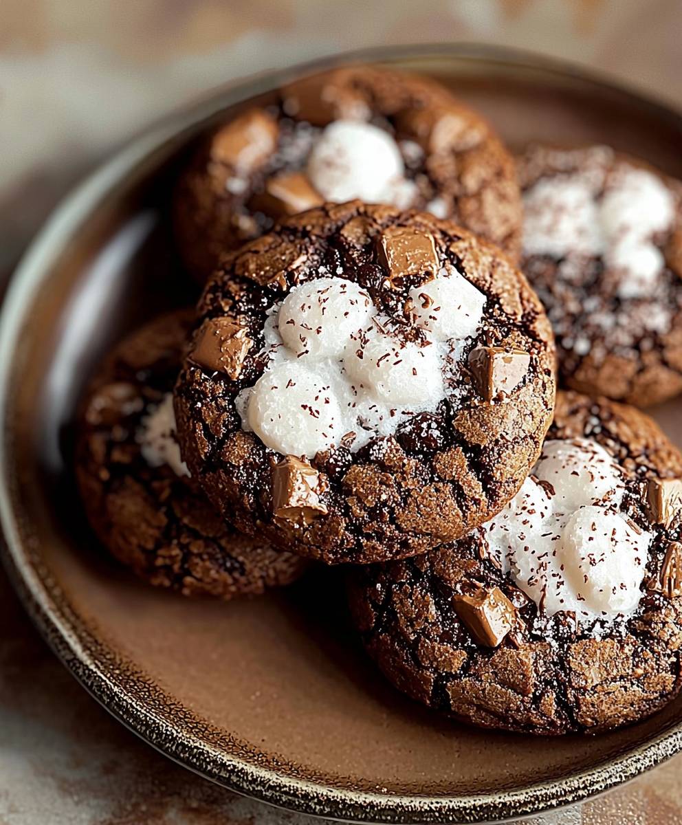 Hot Chocolate Brownie Cookies