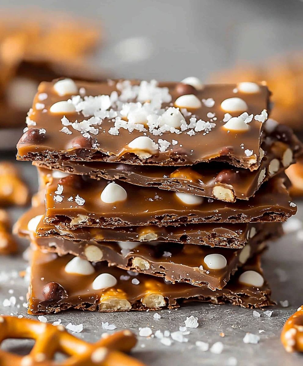 Salted Caramel Pretzel Bark