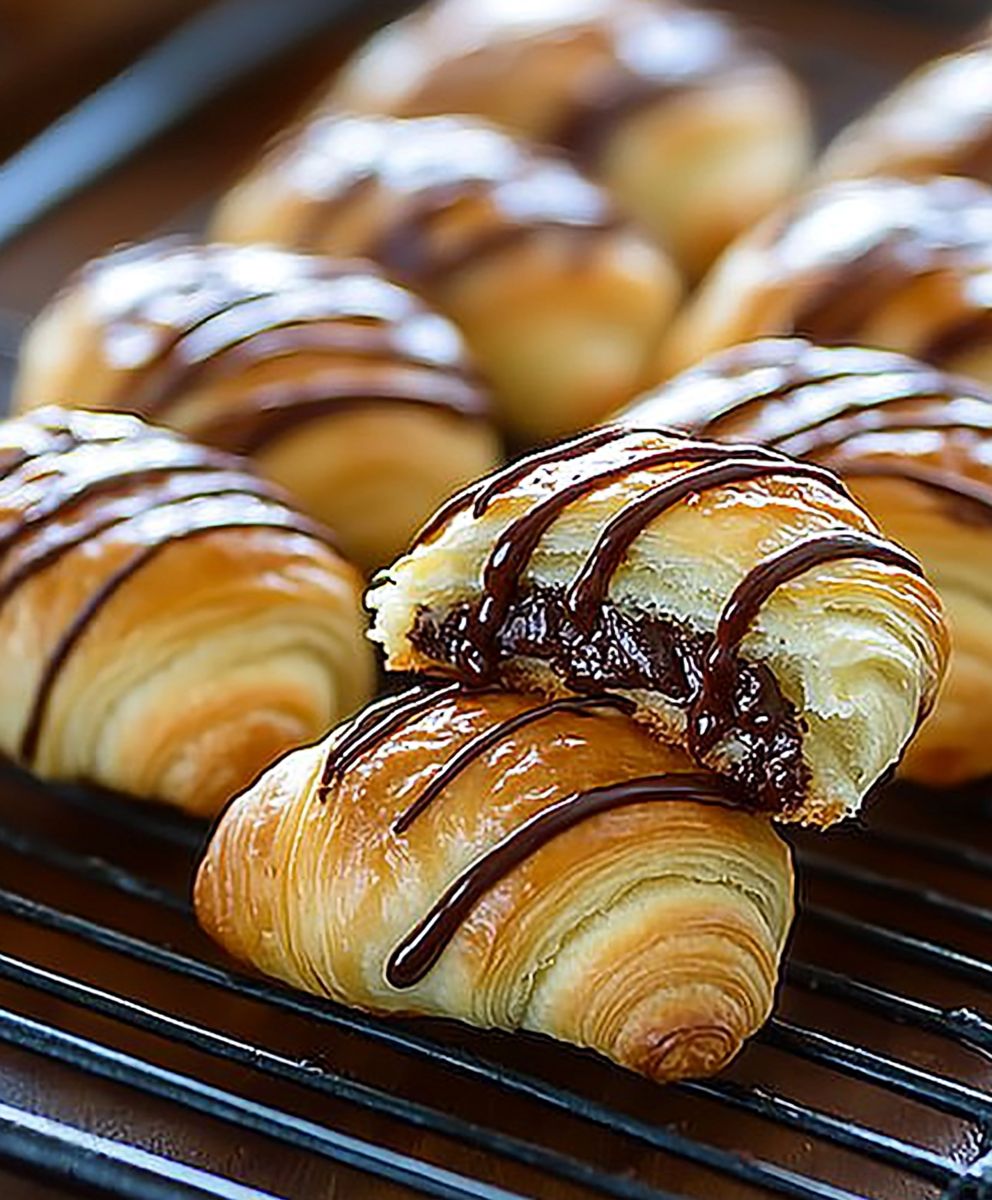 Chocolate croissant cookies